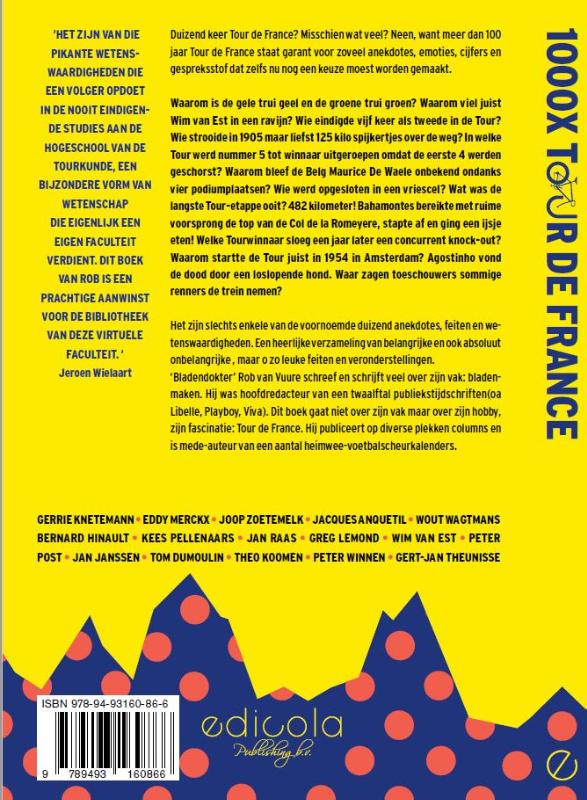Achterkant van 1000x Tour de France