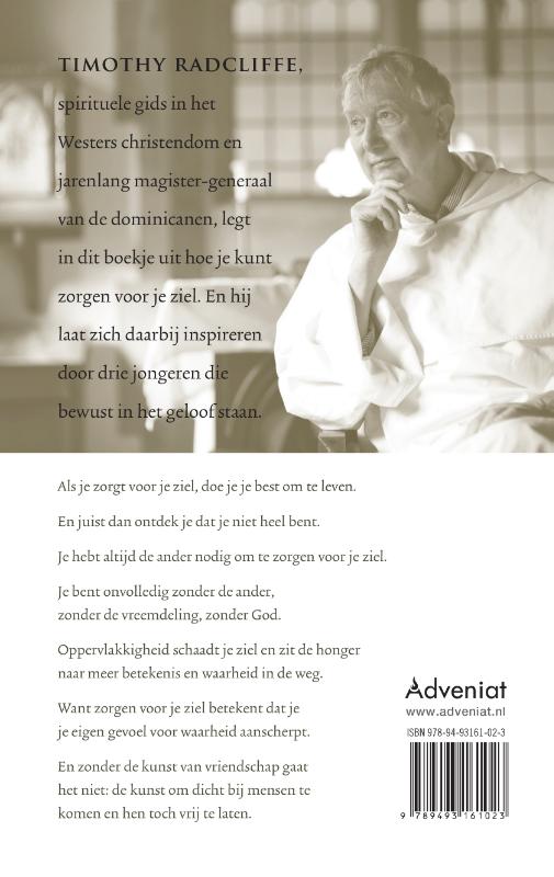 Achterkant van Zorgen voor je ziel