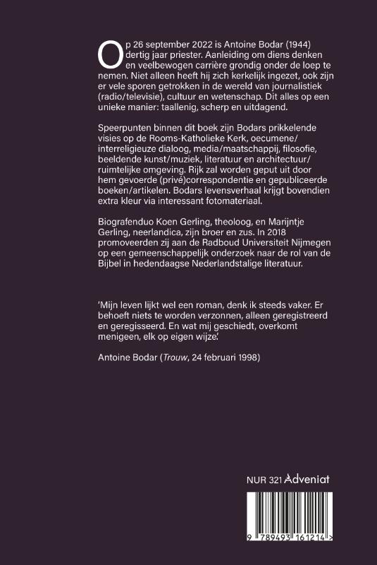 Achterkant van Antoine Bodar Zijn leven en werk