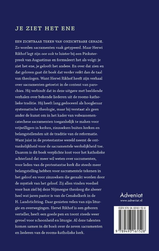 Achterkant van Je ziet het ene