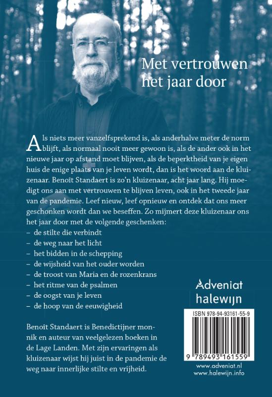 Achterkant van Met vertrouwen het jaar door