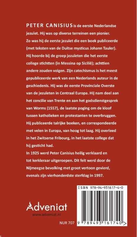 Achterkant van Petrus Canisius