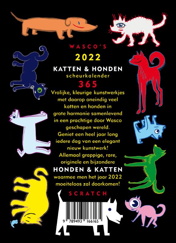 Achterkant van 2022 Honden- & Kattenscheurkalender