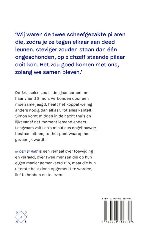 Achterkant van Ik ben er niet