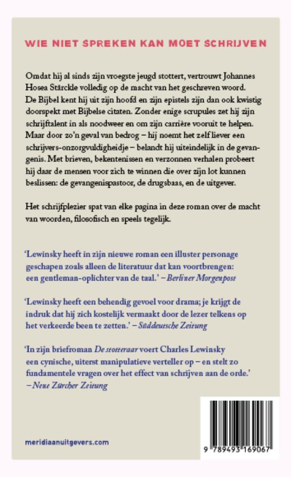 Achterkant van De stotteraar