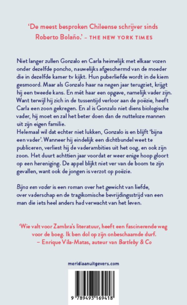 Achterkant van Bijna een vader