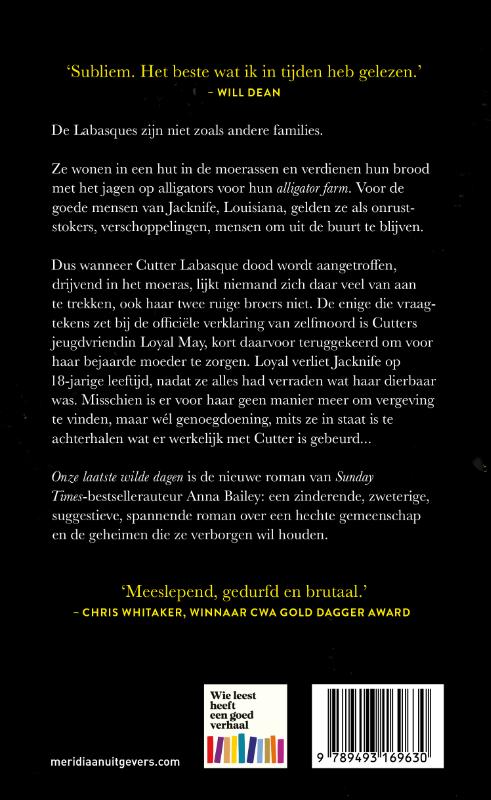 Achterkant van Onze laatste wilde dagen