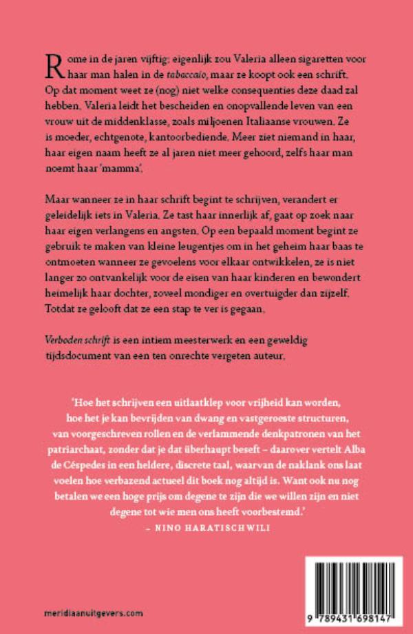 Achterkant van Verboden schrift