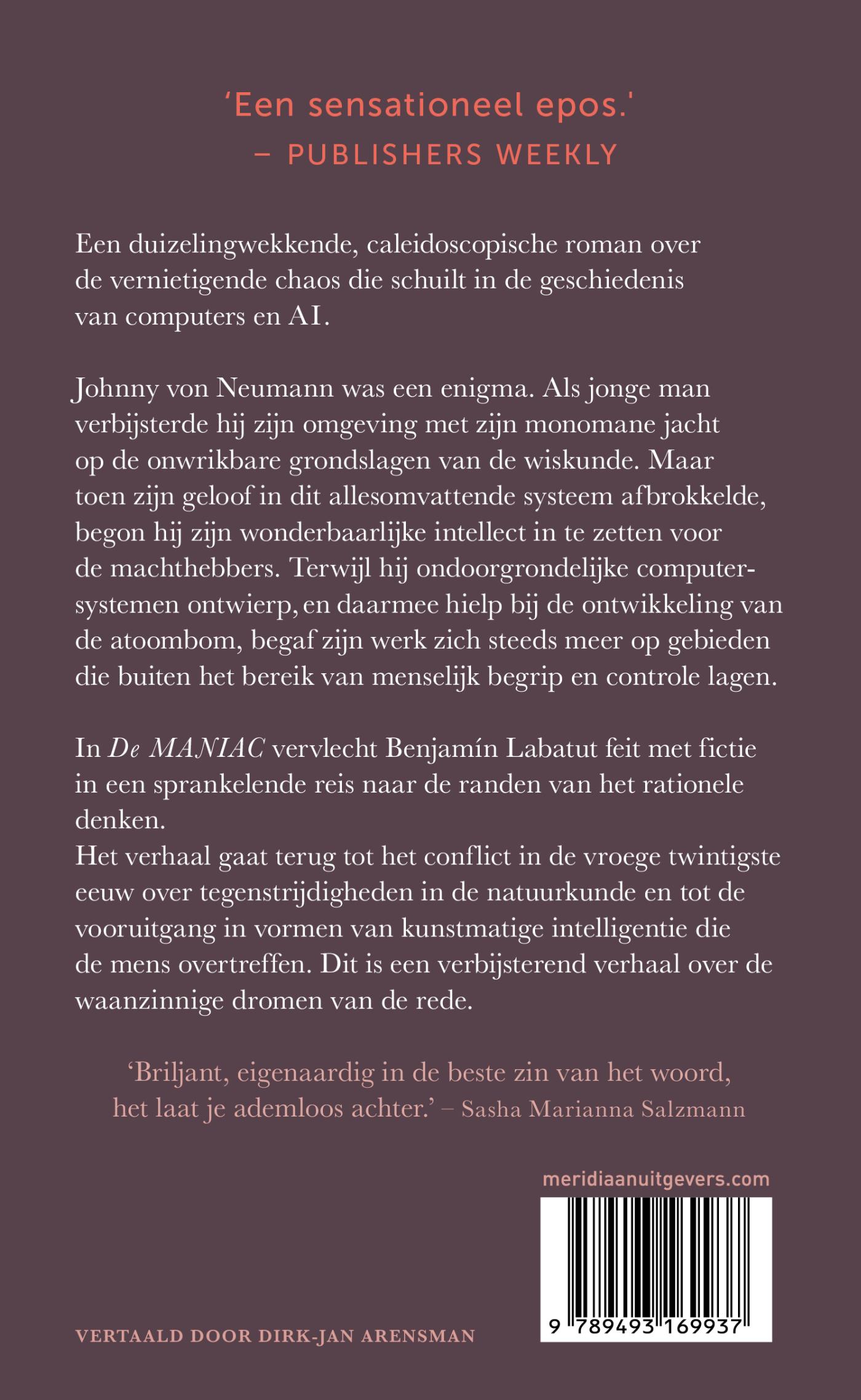 Achterkant van De Maniac