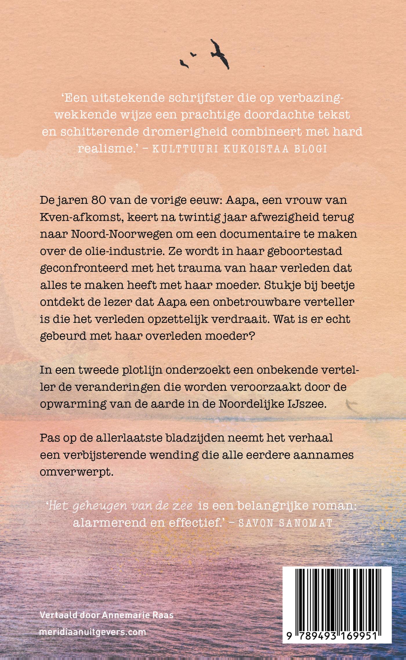 Achterkant van De geheugen van de zee