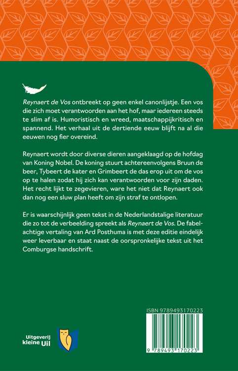 Achterkant van Reynaert de Vos