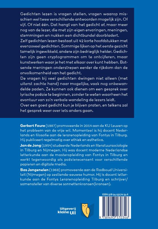 Achterkant van Zelf gedichten lezen