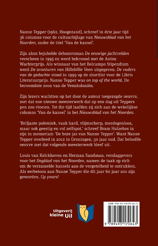 Achterkant van Van de kansel