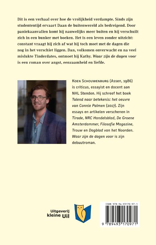 Achterkant van Waar zijn de dagen voor