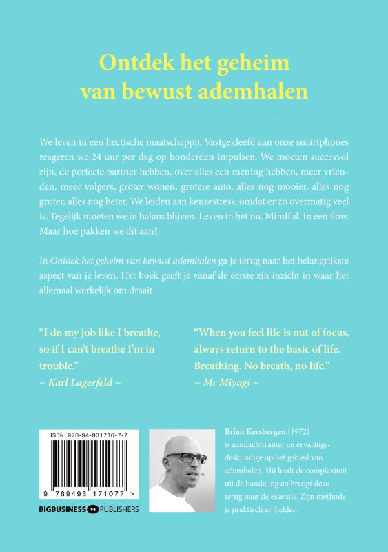 Achterkant van Ontdek het geheim van bewust ademhalen