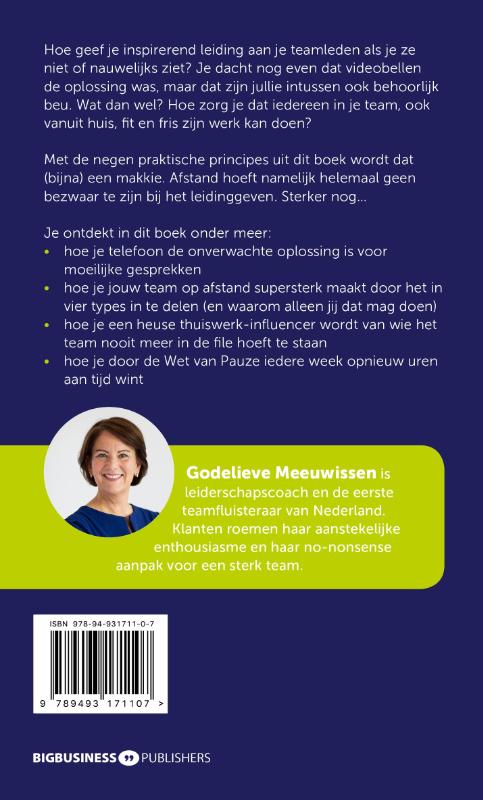 Achterkant van Inspirerend leiderschap op afstand