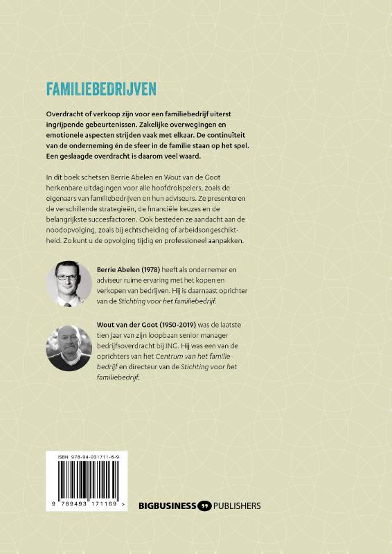 Achterkant van Opvolging en overdracht bij familiebedrijven