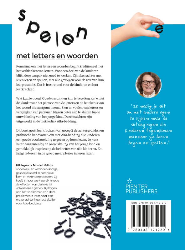 Achterkant van Spelen met letters en woorden