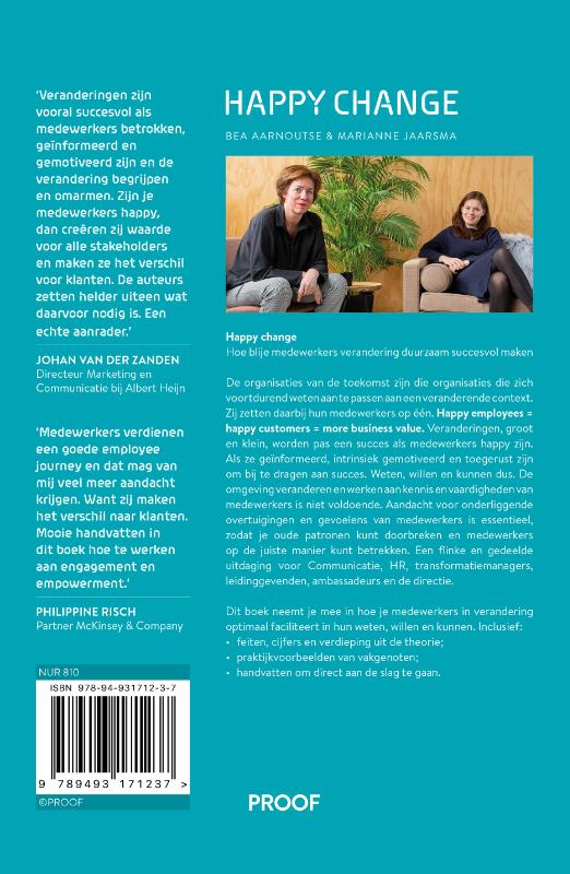 Achterkant van Happy change