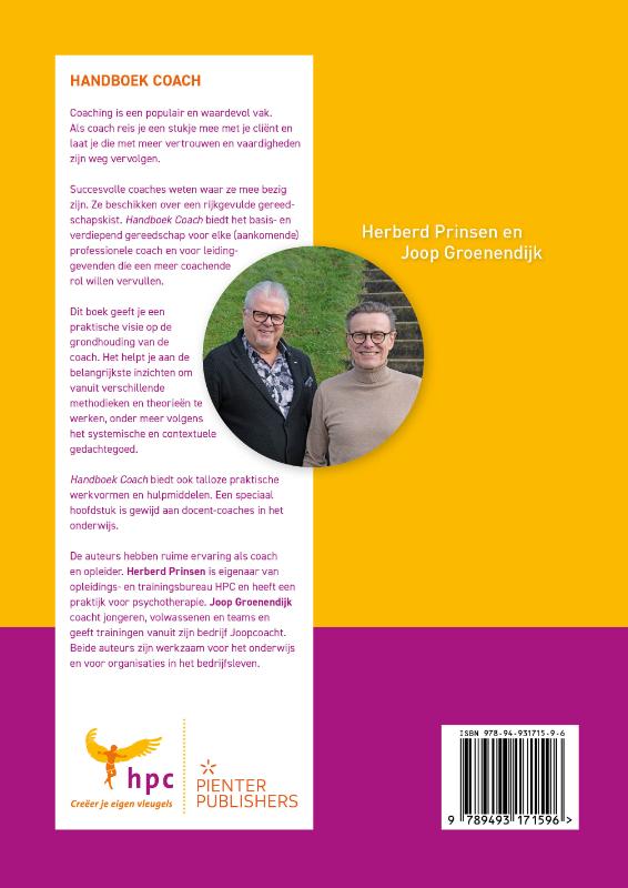 Achterkant van Handboek Coach