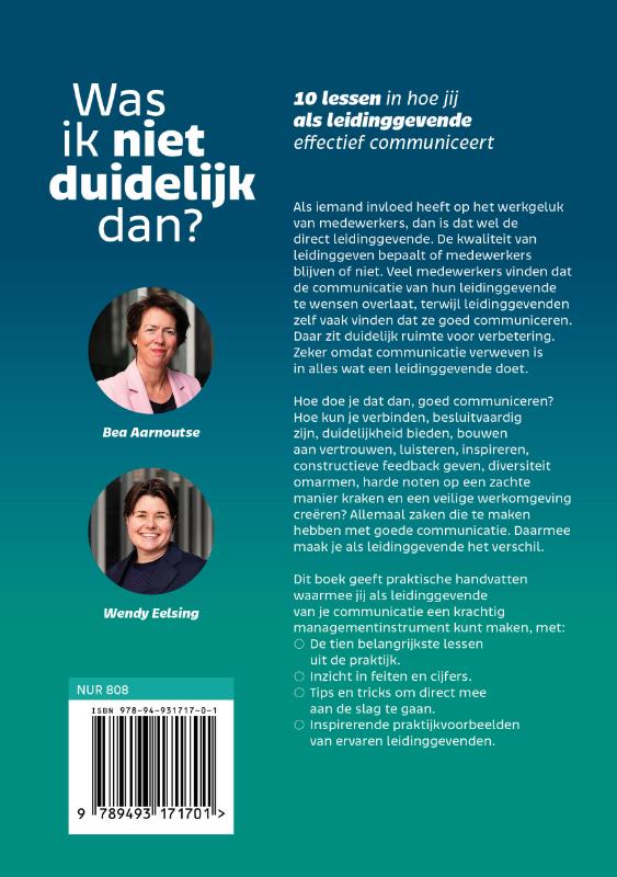 Achterkant van Was ik niet duidelijk dan?