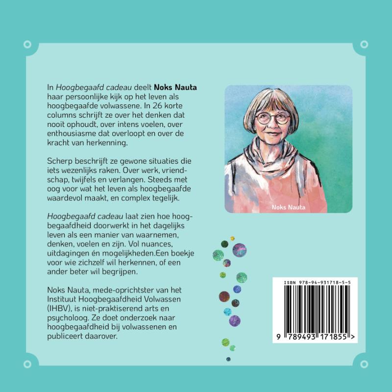 Achterkant van Hoogbegaafd cadeau