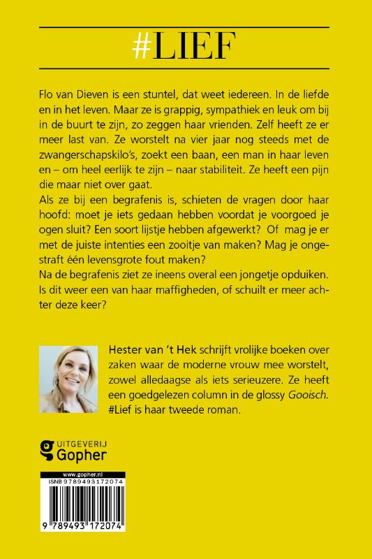 Achterkant van #Lief