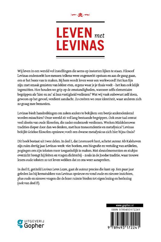 Achterkant van Leven met Levinas