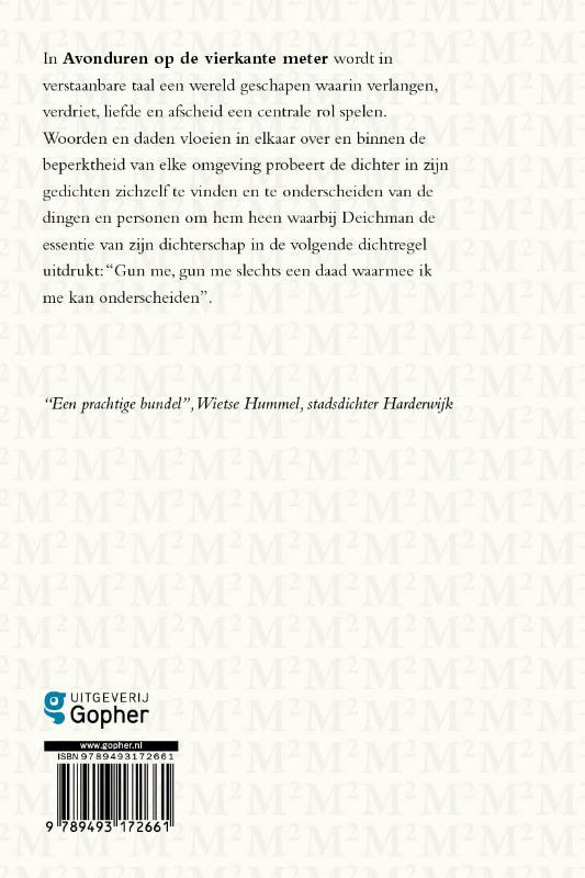 Achterkant van Avonduren op de vierkante meter