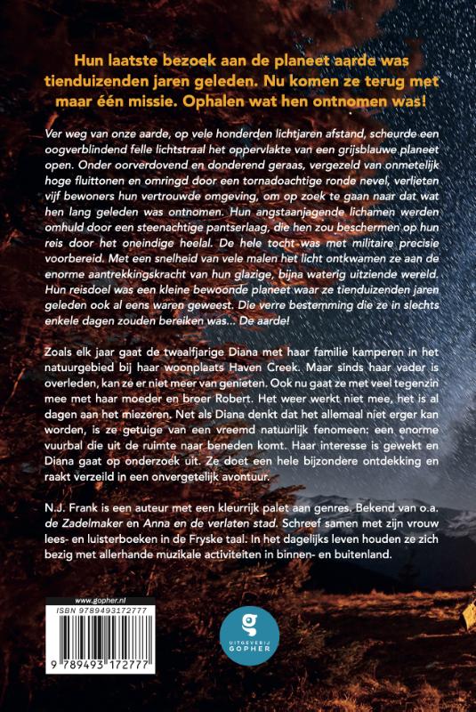 Achterkant van Tweede bezoek aan aarde