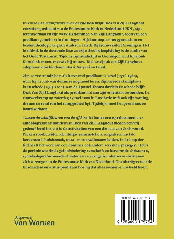 Achterkant van Tussen de schuifdeuren van de tijd