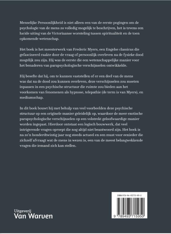 Achterkant van Menselijke persoonlijkheid en haar voortbestaan na de lichamelijke dood