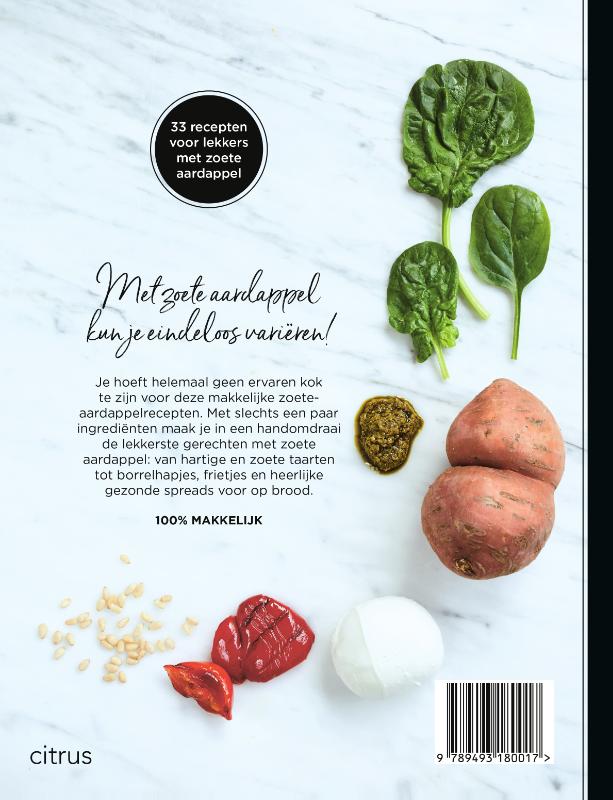 Achterkant van Zoete aardappel