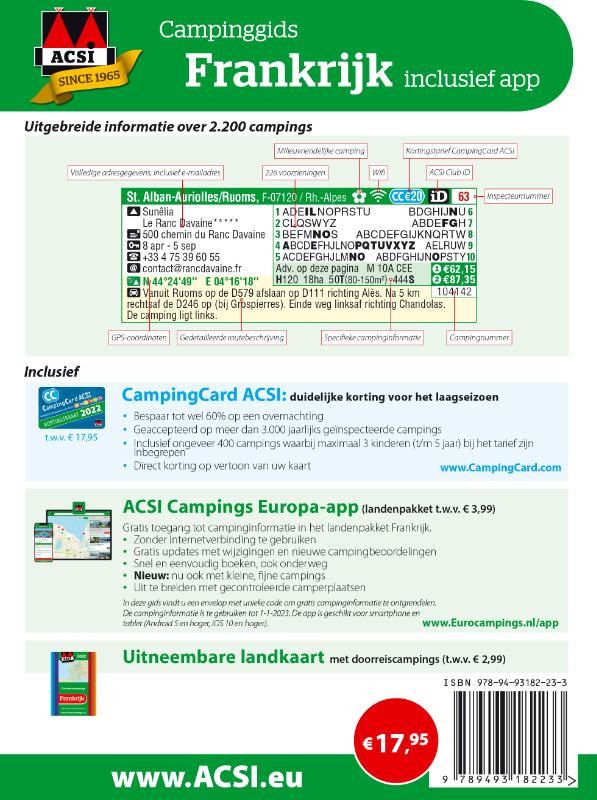 Achterkant van Frankrijk + app 2022