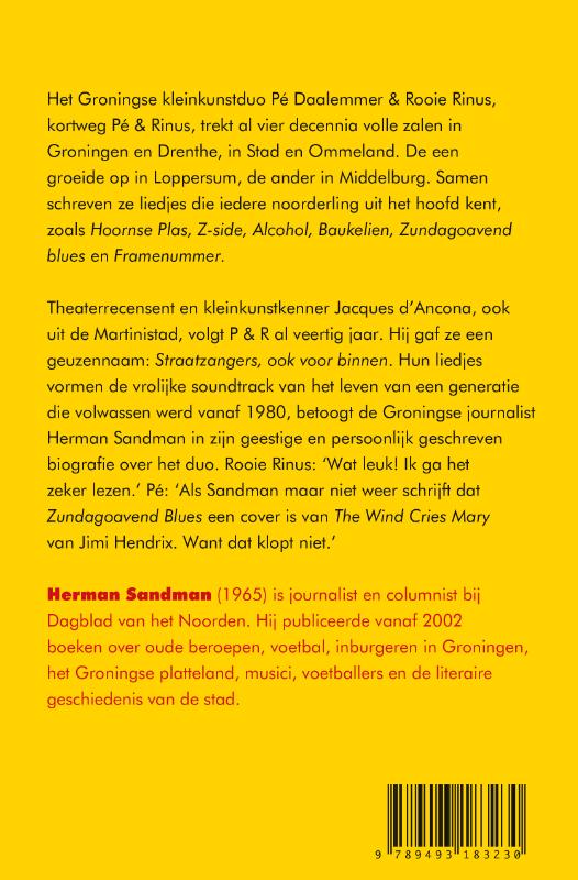 Achterkant van Pé & Rinus