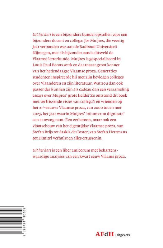 Achterkant van Uit het hart