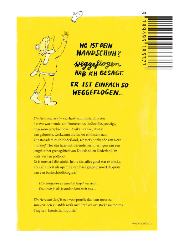 Achterkant van Ein Herz aus Senf