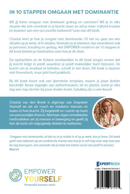 Achterkant van In 10 stappen omgaan met dominantie