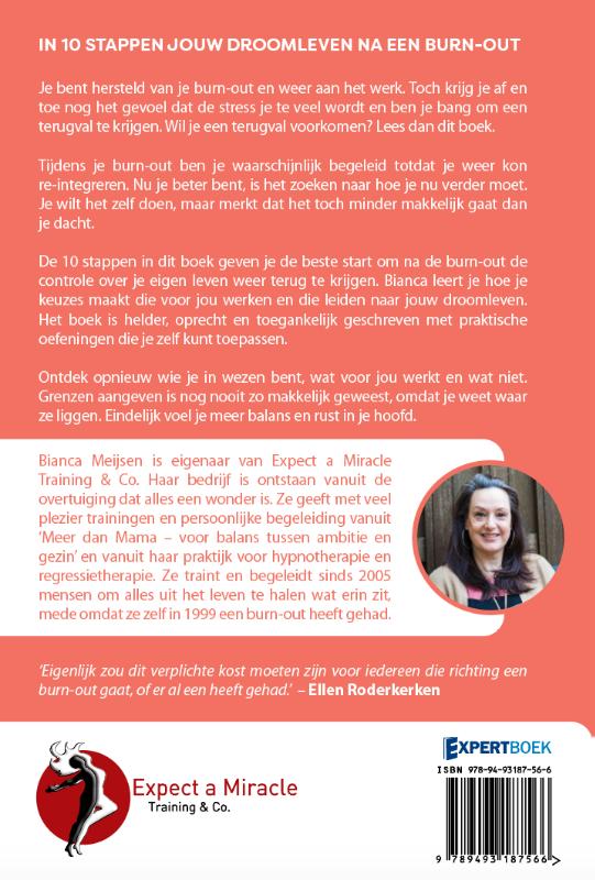 Achterkant van In 10 stappen jouw droomleven na een burn-out