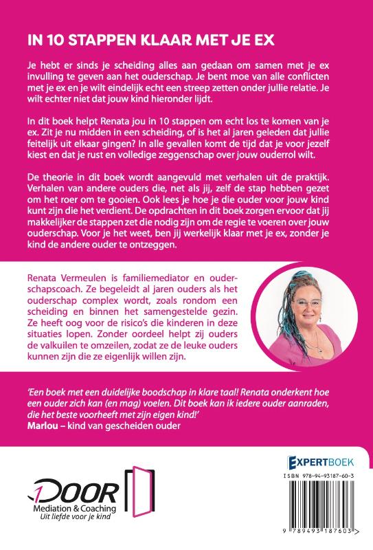 Achterkant van IN 10 STAPPEN KLAAR MET JE EX