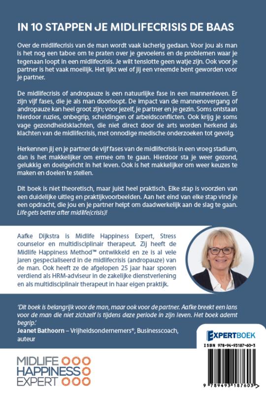 Achterkant van In 10 stappen je midlifecrisis de baas