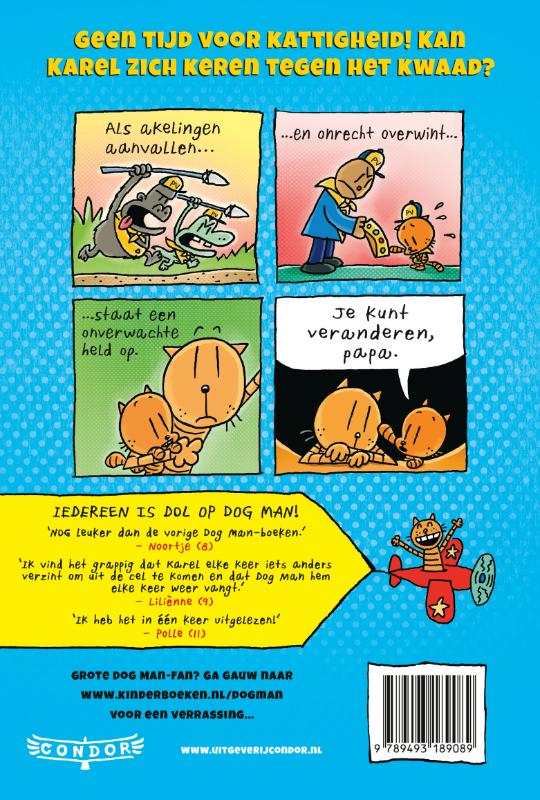 Achterkant van Dog Man en de vlooienkoning