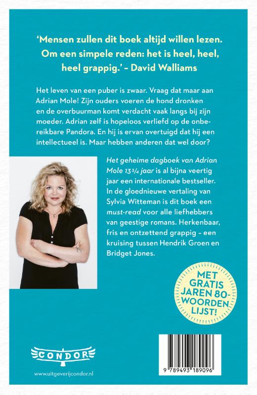 Achterkant van Het geheime dagboek van Adrian Mole 13 3/4 jaar