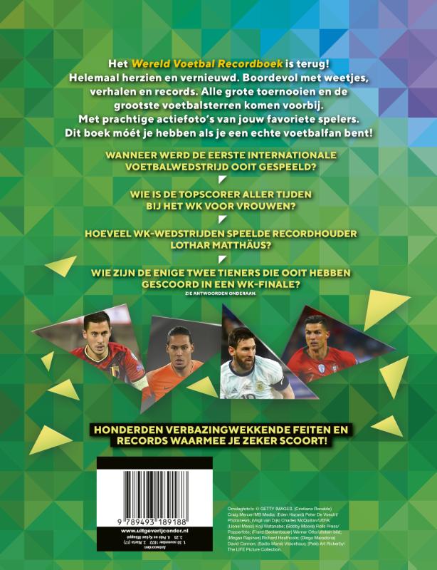 Achterkant van Wereld Voetbal Recordboek 2021