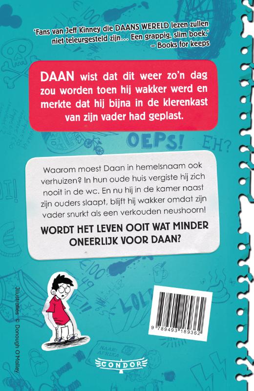 Achterkant van Daans wereld