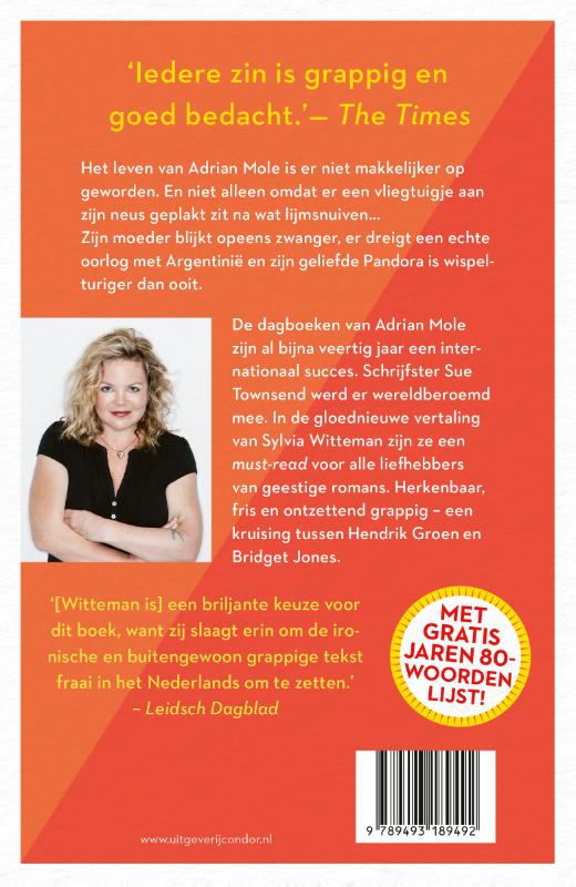 Achterkant van De groeipijnen van Adrian Mole
