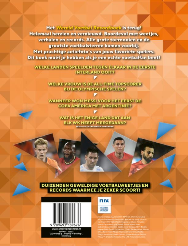Achterkant van Wereld Voetbal Recordboek 2022