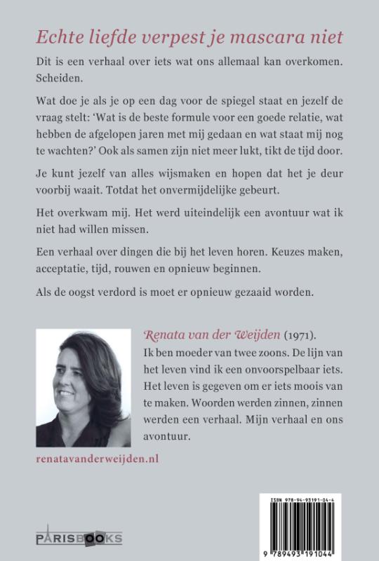 Achterkant van Echte liefde verpest je mascara niet