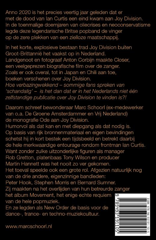 Achterkant van Ode aan Joy Division