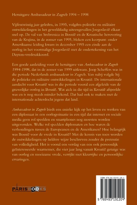 Achterkant van Ambassadeur in Zagreb 1994-1998